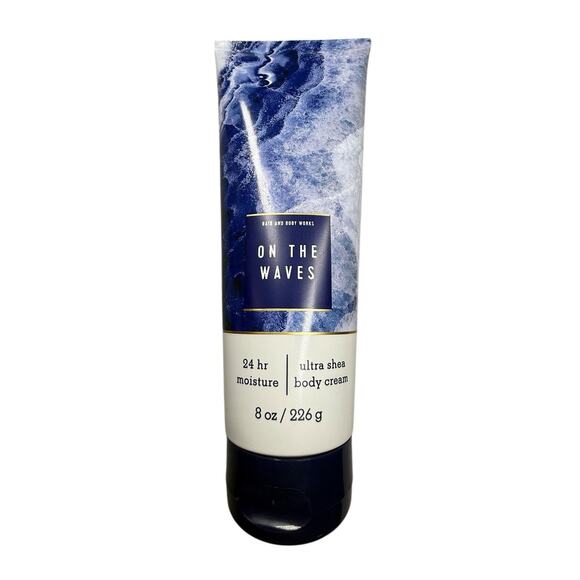 On The Waves Body Cream 8 oz Bath & Body Works 24 Hour Moisture Retired - Picture 1 of 2